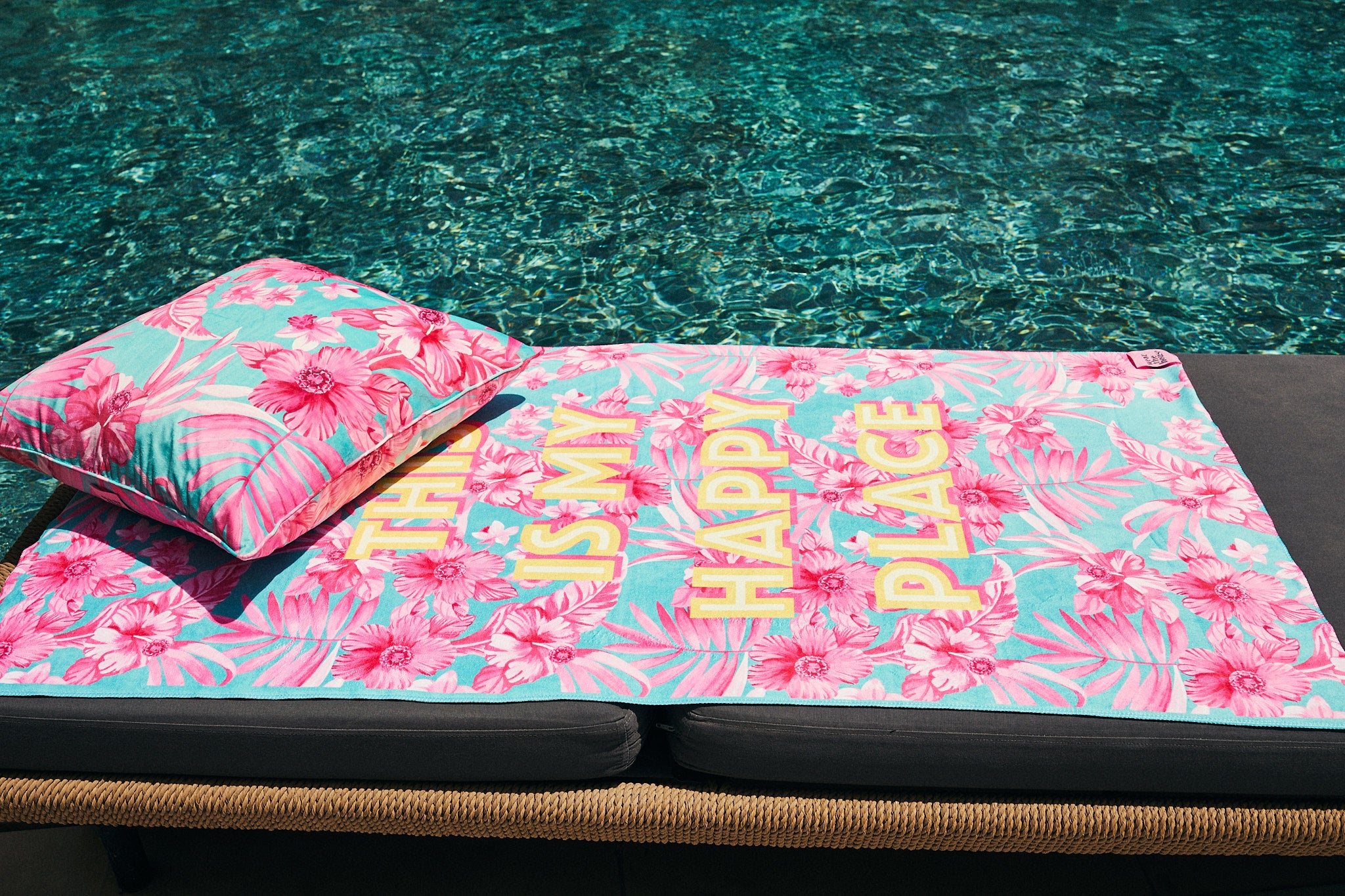 "This is My Happy Place" Beach Towel