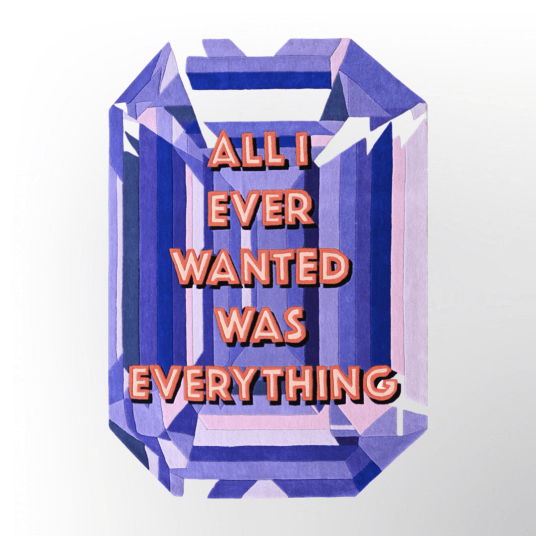 "ALL I EVER WANTED WAS EVERYTHING" CUSTOM GEM RUG - Wear The House