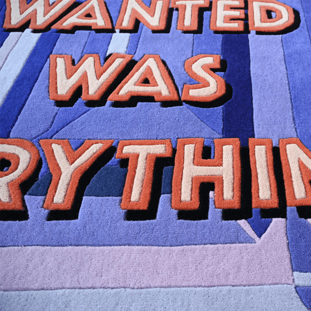 "ALL I EVER WANTED WAS EVERYTHING" CUSTOM GEM RUG - Wear The House