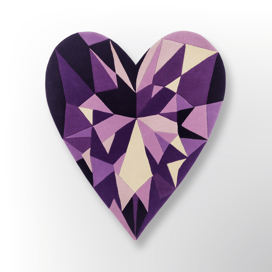 Amethyst Heart Gem Rug - Wear The House