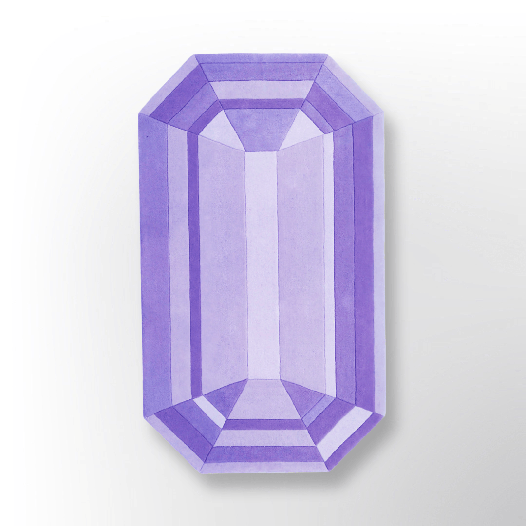 Amethyst Lilac Emerald Gem Rug - Wear The House