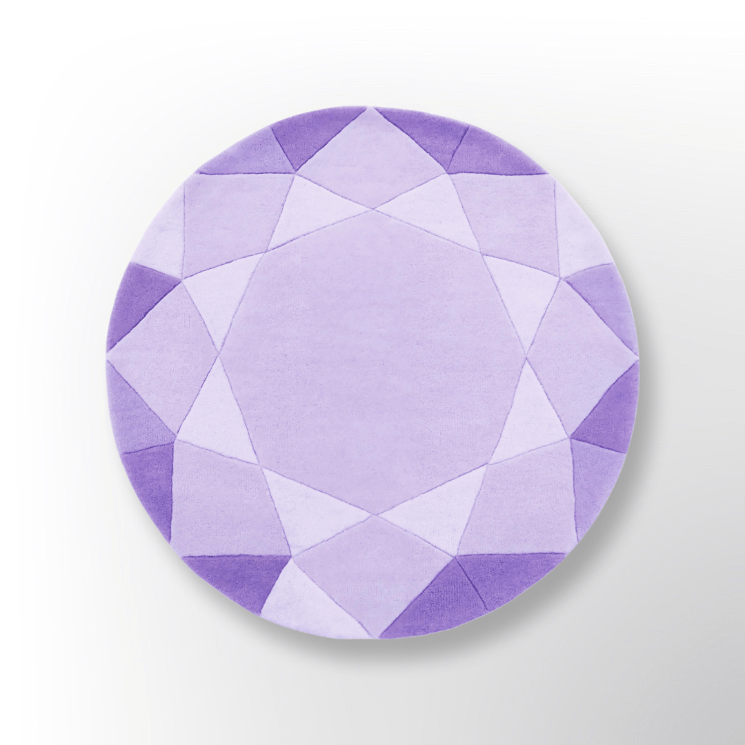 Amethyst Lilac Round Gem Rug - Wear The House