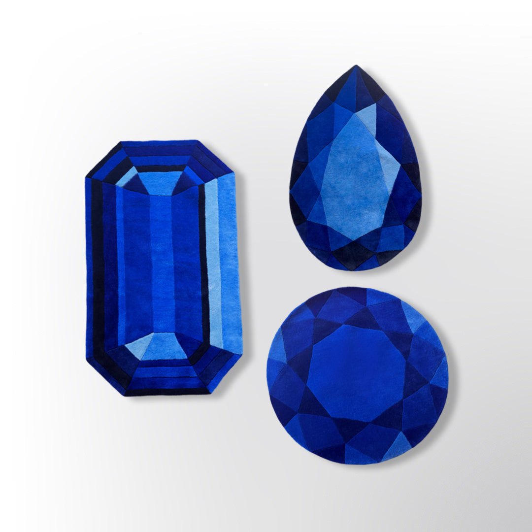 Blue Sapphire Gem Cluster Rugs (Set of 3) - Save over 10% - Wear The House
