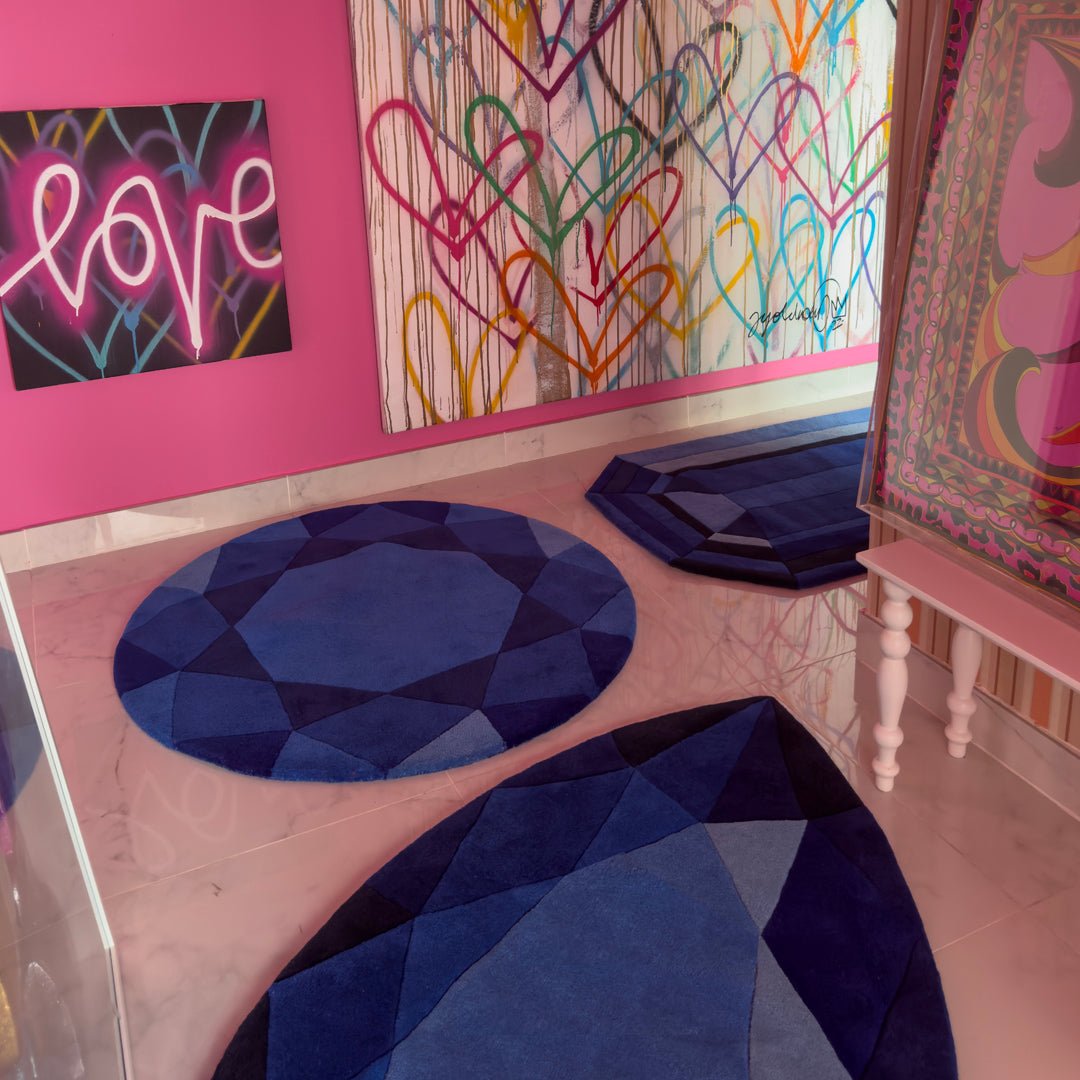 Blue Sapphire Gem Cluster Rugs (Set of 3) - Save over 10% - Wear The House