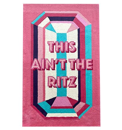 Custom - ITS HARD TO BE RICH - Emerald Gem Rug - Wear The House