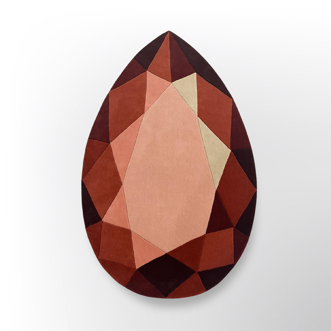 Garnet Drop Gem Rug - Wear The House