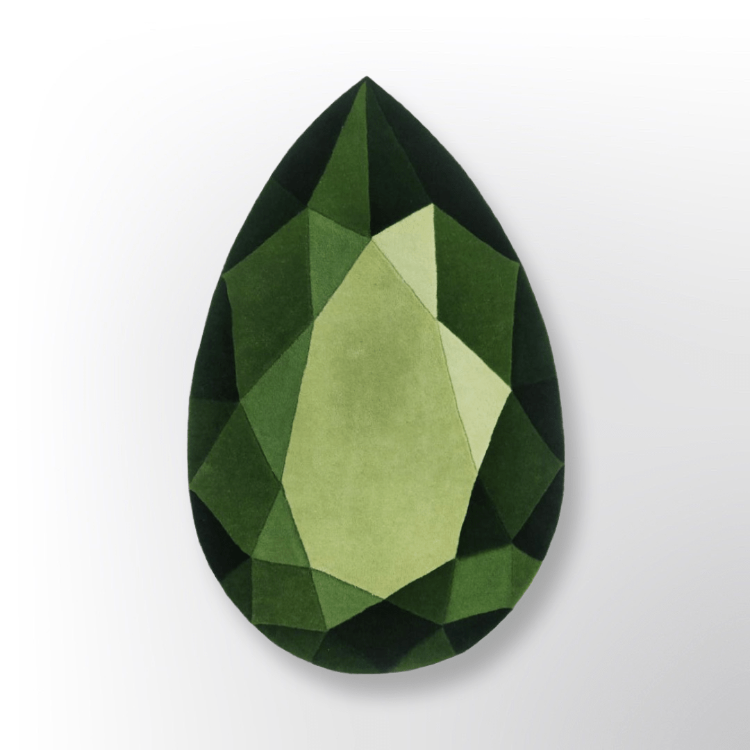 Mini Tsavorite Garnet Drop Gem Rug - Wear The House