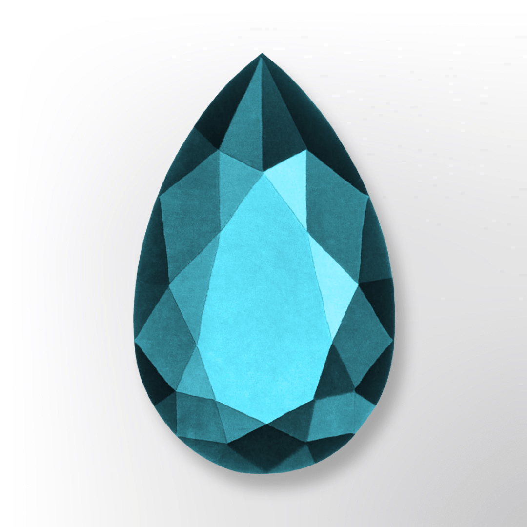 Mini Turquoise Drop Gem Rug - Wear The House