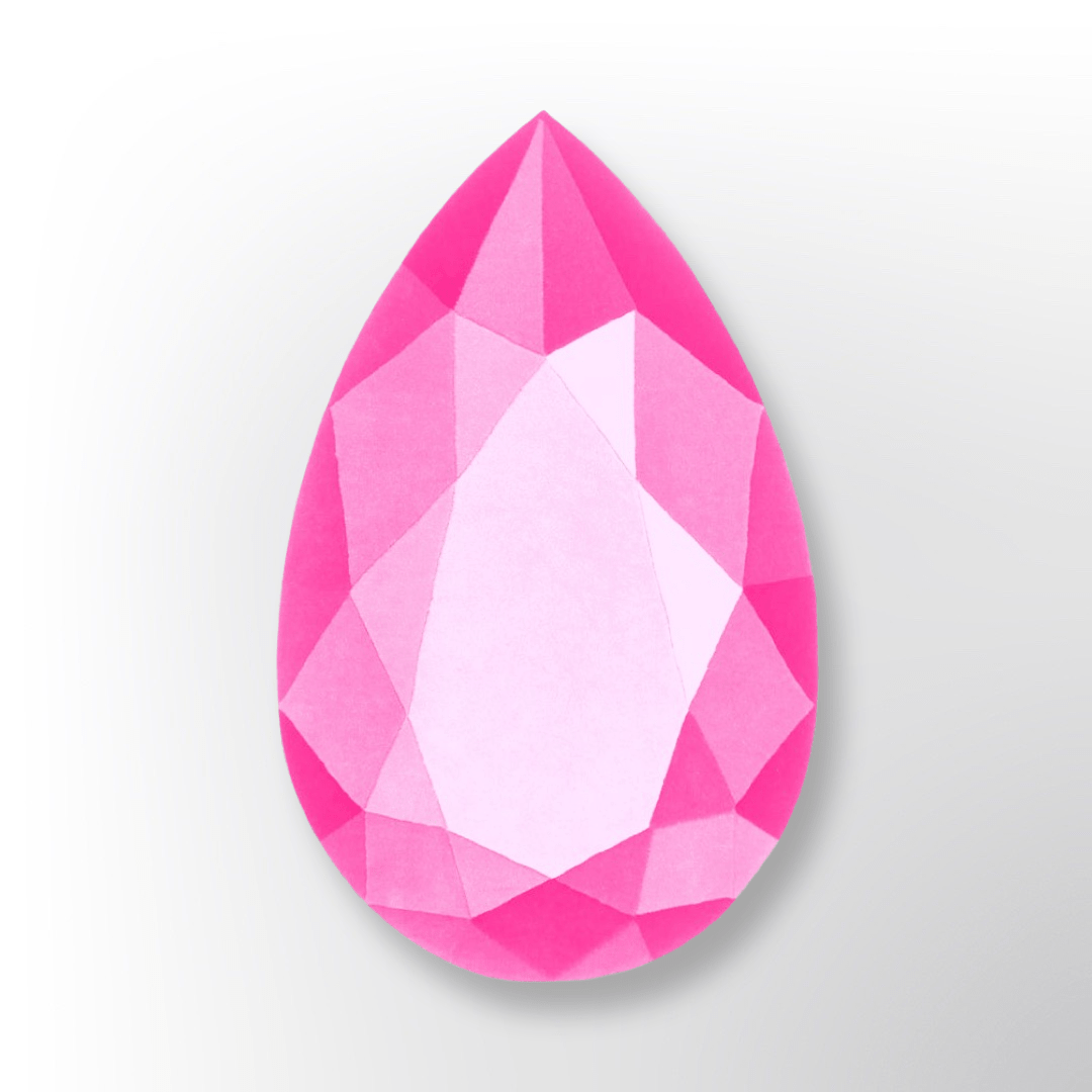 Rose Quartz Drop Gem Rug - Wear The House