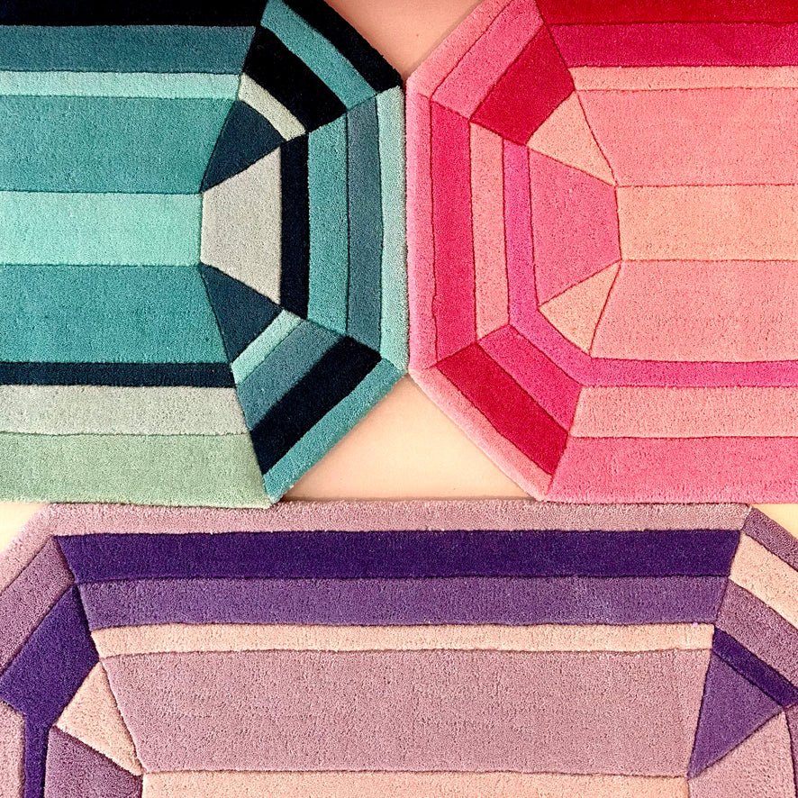 Rose Quartz Emerald Gem Rug - Wear The House