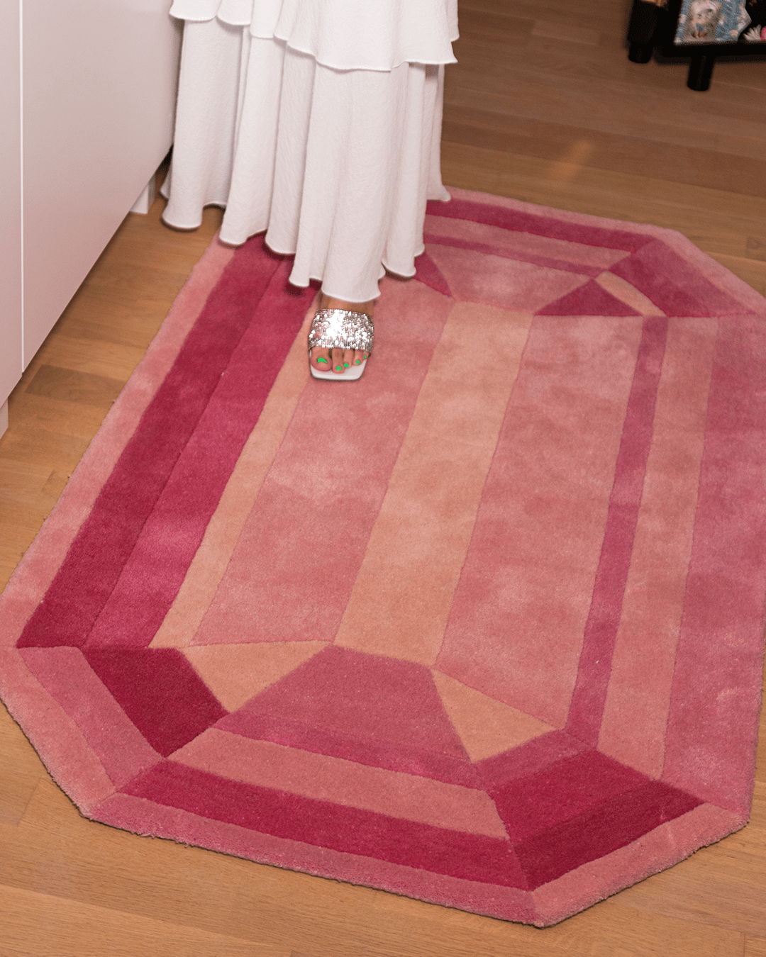 Rose Quartz Emerald Gem Rug - Wear The House