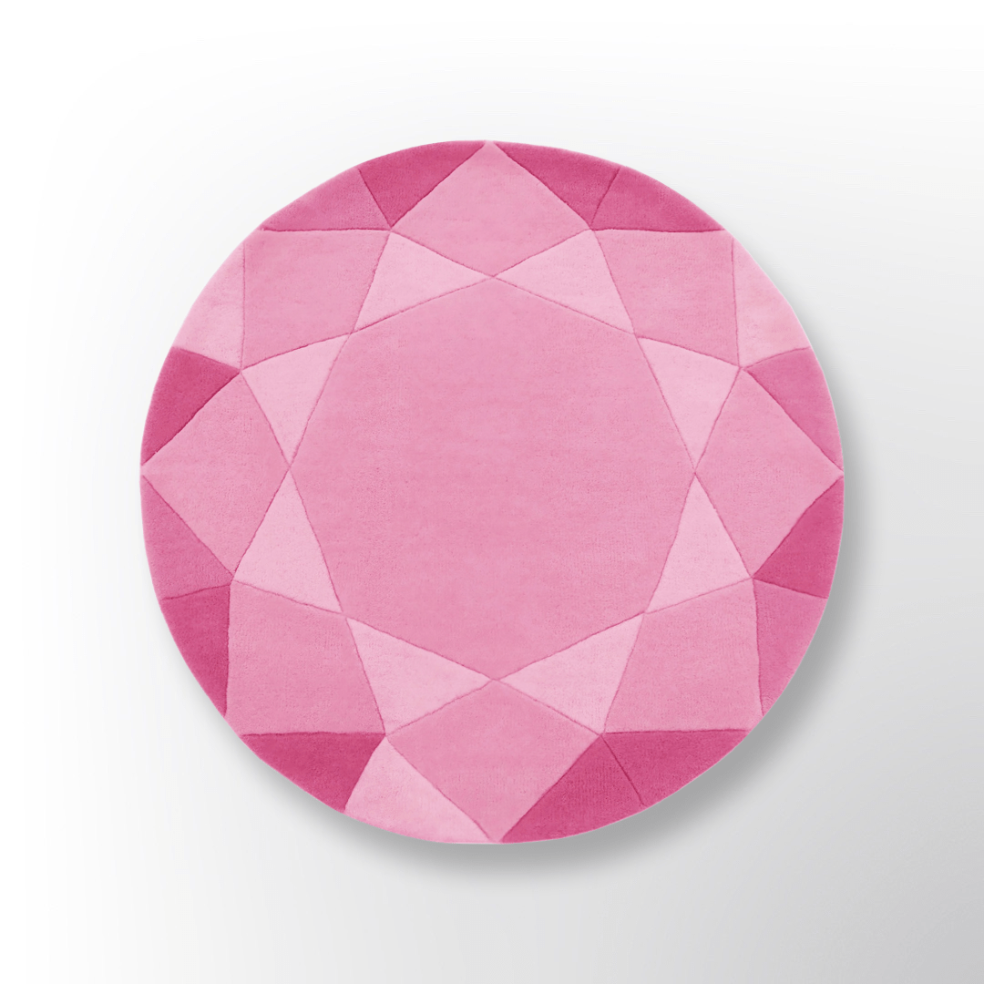 Rose Quartz Round Gem Rug - Wear The House