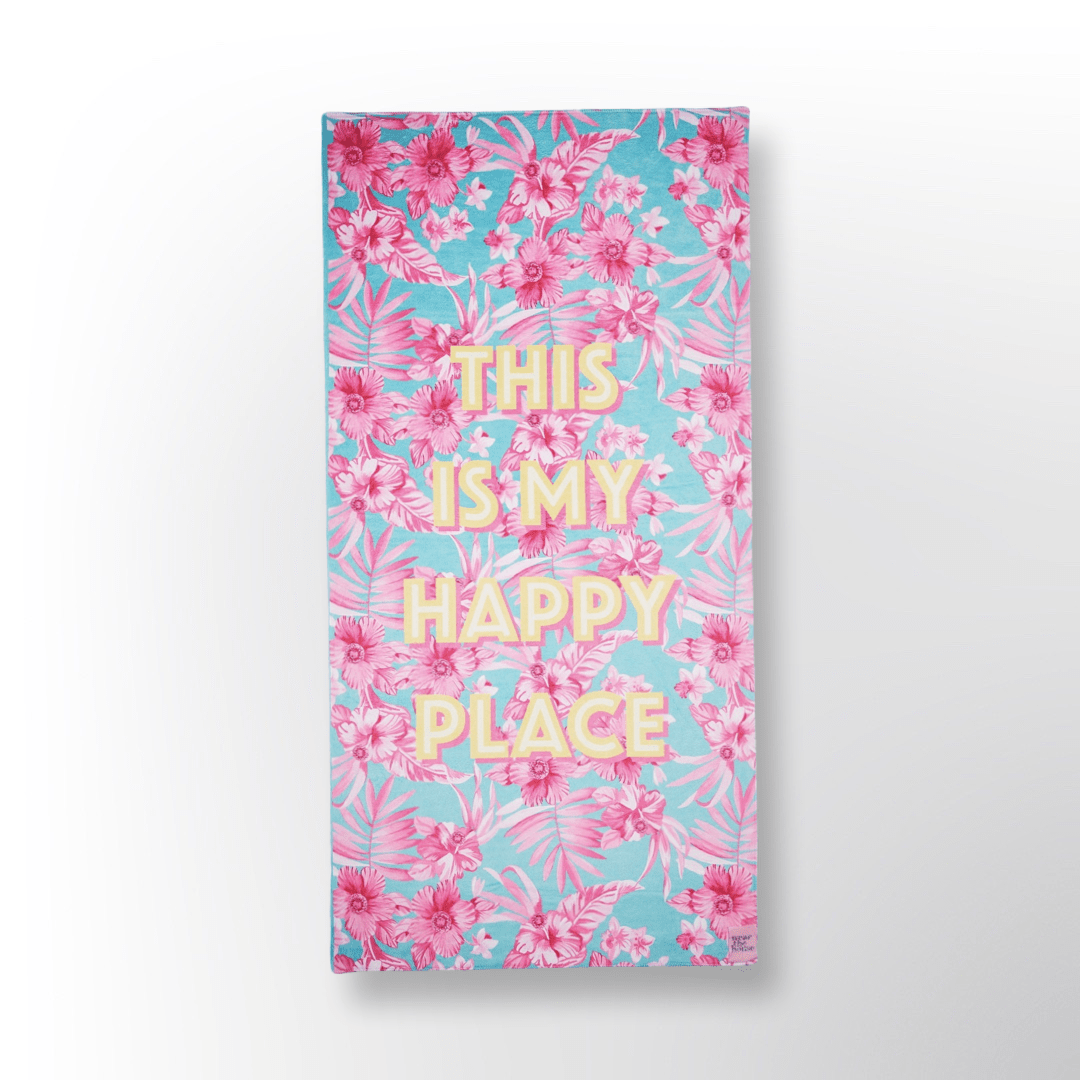 "This is My Happy Place" Beach Towel - Wear The House