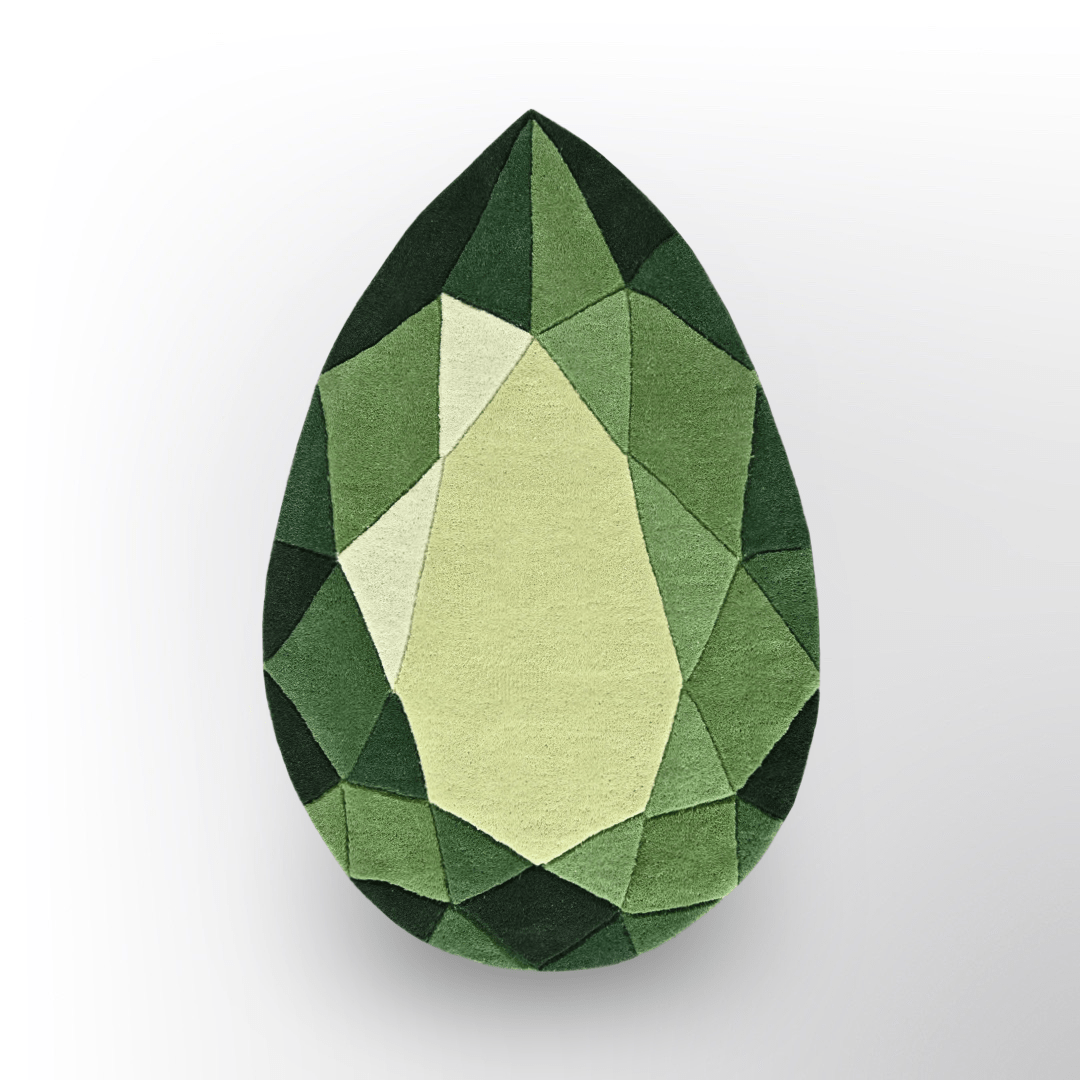 Tsavorite Garnet Drop Gem Small Rug - Wear The House