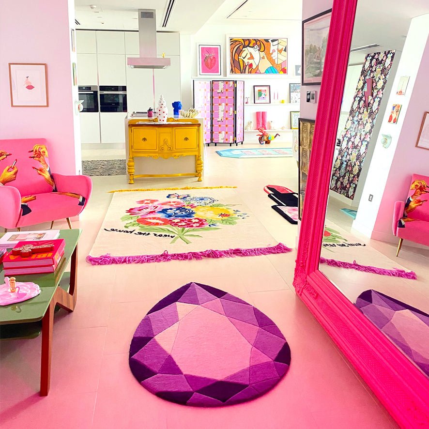 Amethyst Drop Gem Rug - Wear The House