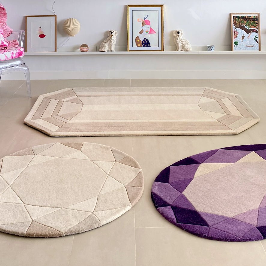 Beige Emerald Gem Rug - Wear The House