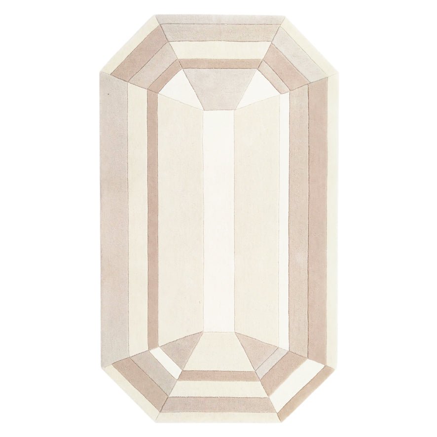 Mini Beige Emerald Gem Rug - Wear The House