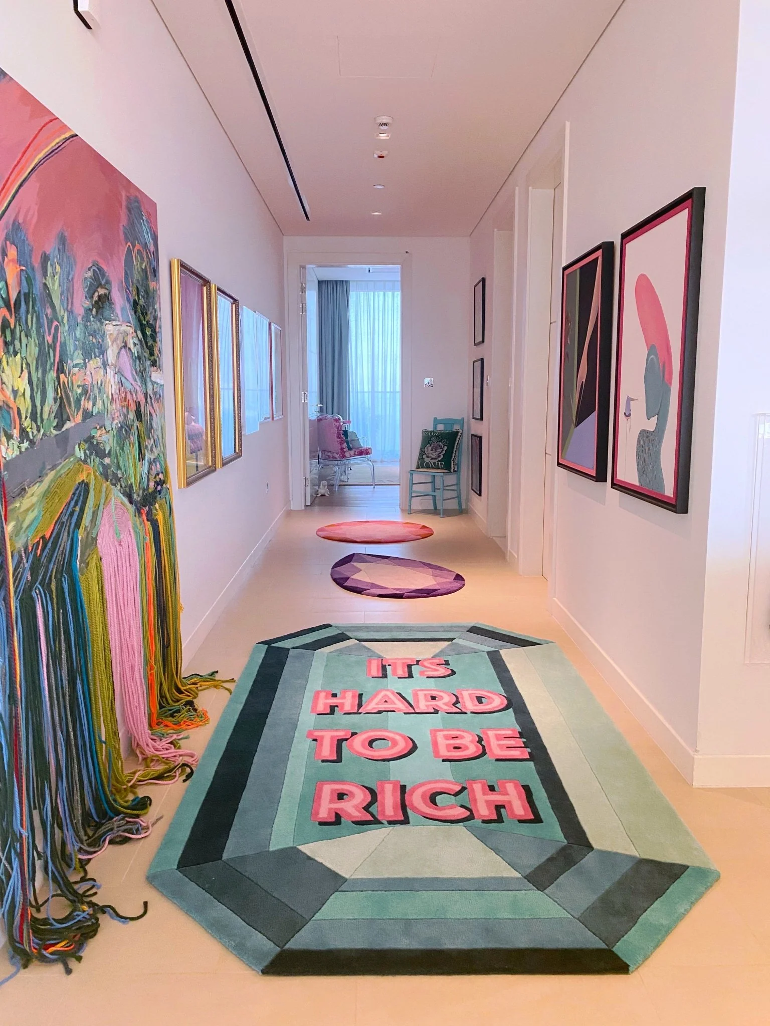 It's Hard To Be Rich Custom Emerald Gem Rug
