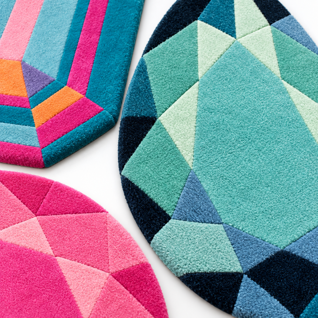 Gem Cluster Rug Set (Sydney, Turquoise, Rose Quartz)