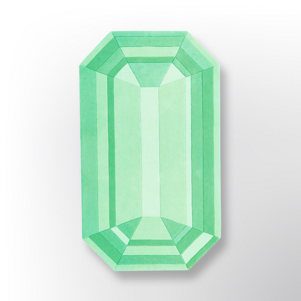 Aquamarine Mint Green Emerald Gem Rug