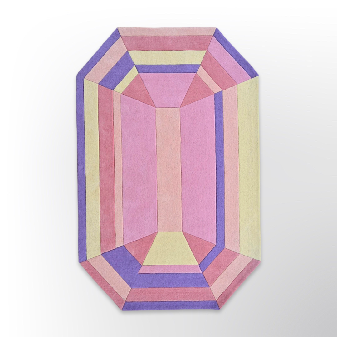 Pastel Prism Emerald Gem Rug