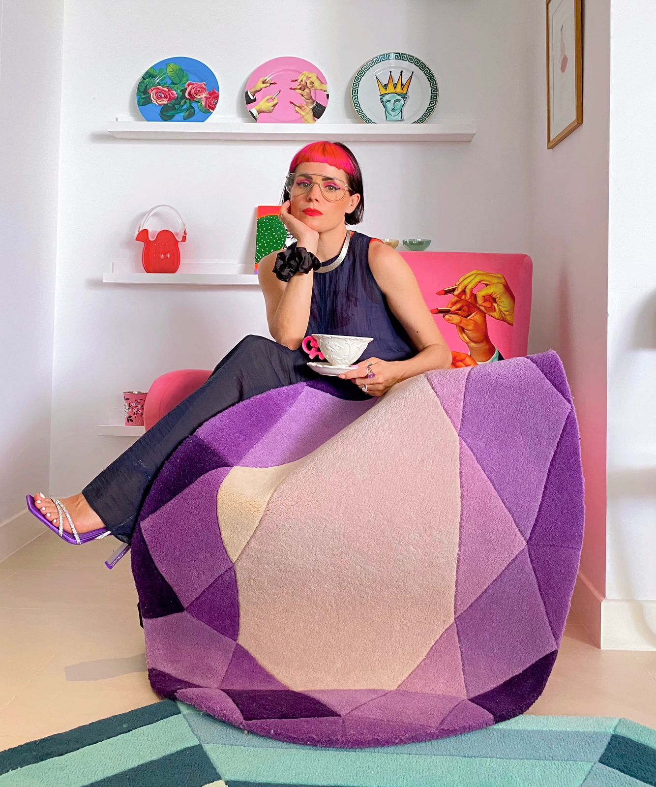 Amethyst Drop Gem Rug