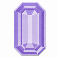Amethyst Lilac Emerald Gem Rug, an emerald cut gem shaped wool rug in lilac and lavender