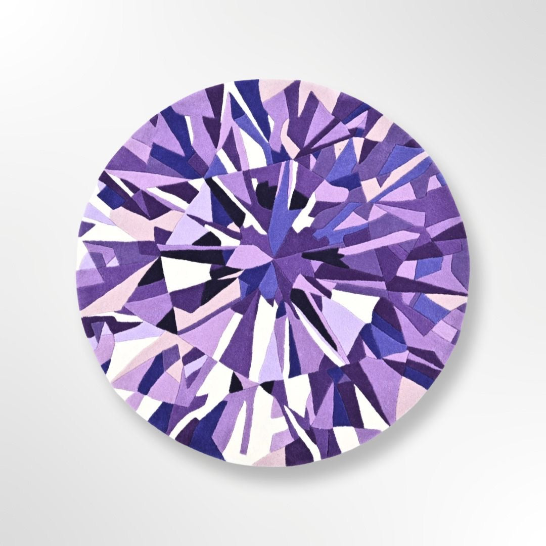 Purple Diamond Round Gem