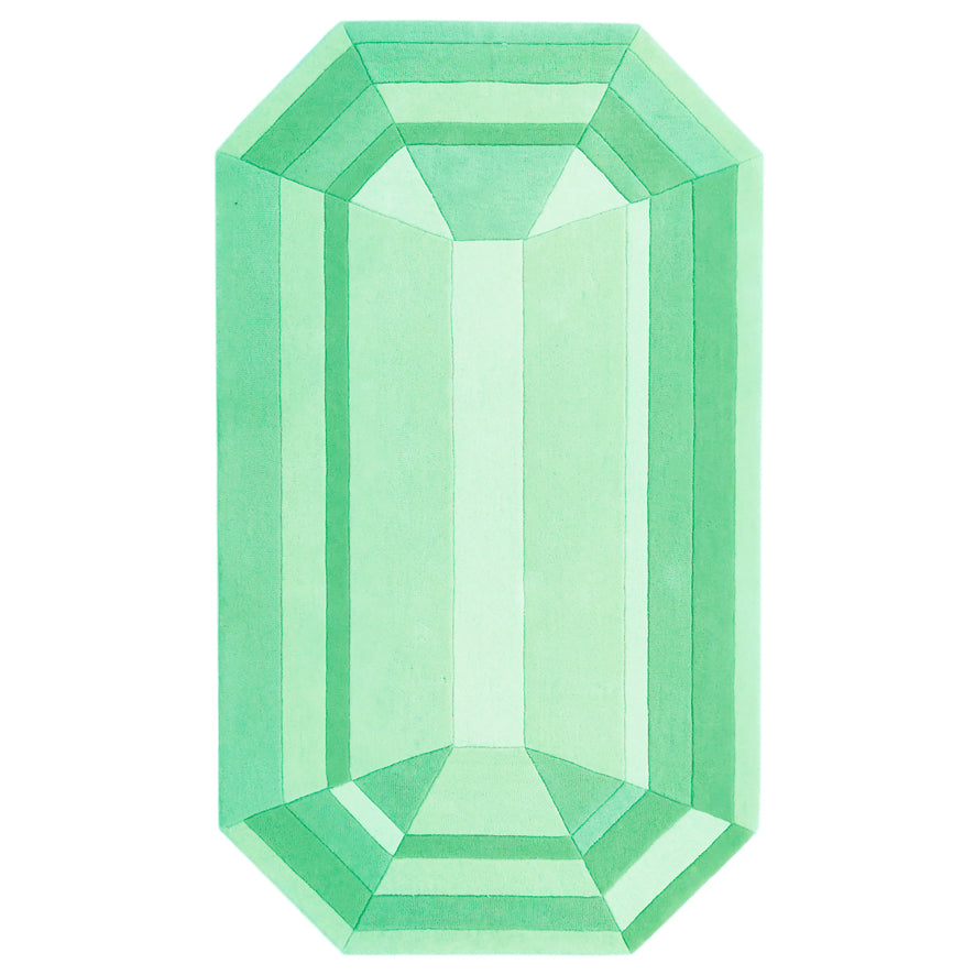 Mini Aquamarine Emerald Gem Rug