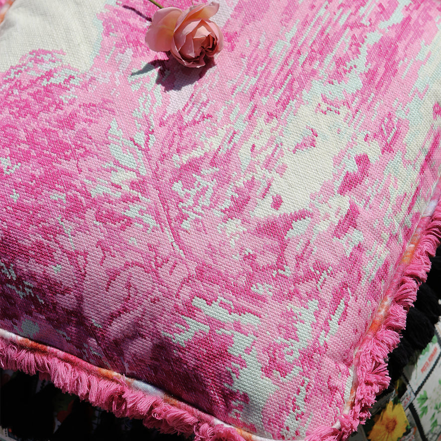 Pink Tapestry Landscape cushion